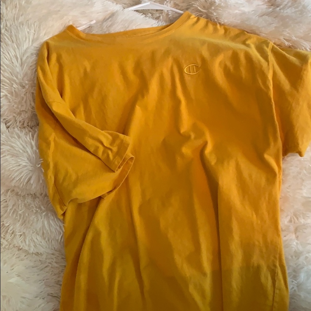 yellow/gold champion tee